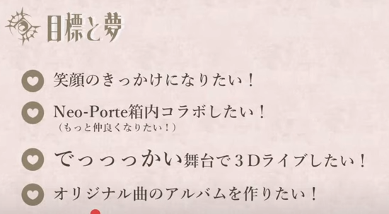 心白てと　目標と夢